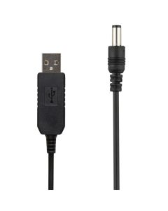 USB кабель живлення Wi-Fi роутера від PowerBank 12V DC 5.5x2.1 0.8м Чорний (Black)