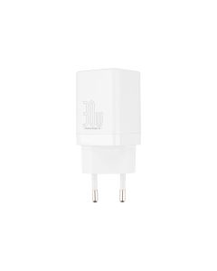 Зарядное устройство Baseus Super Si Pro QC (1USB-C + 1USB) 30W Белый (White)