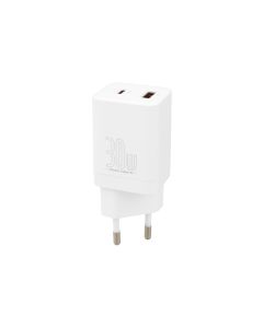 Зарядное устройство Baseus Super Si Pro QC (1USB-C + 1USB) 30W Белый (White)