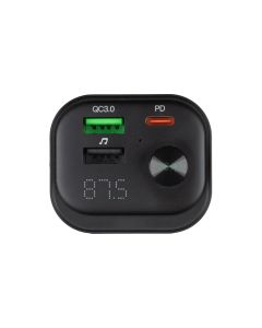 Fm-модулятор Borofone BC54 PD30W+QC3.0 2USB+1Type-C Bluetooth Чорний (Black)