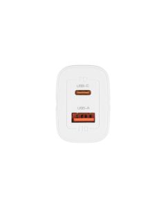 Зарядний пристрій XO L130 (1USB + 1USB-C) PD&QC3.0 30W 3A + кабель Type-C to Type-C Білий (White)