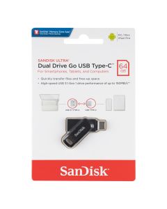 USB флеш-накопитель SanDisk Ultra Dual Go (Type-C / USB 3.1) 64 ГБ Черный (Black)