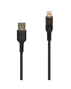 USB кабель XO NB229 Waven 2.4A 1м Lightning Чорний (Black)