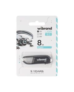 USB Флеш 8Gb Wibrand Aligator USB 2.0 Чорна (Black)
