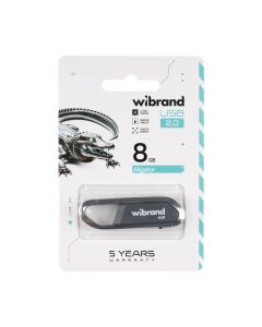 USB Флеш 8Gb Wibrand Aligator USB 2.0 Сіра (Grey)