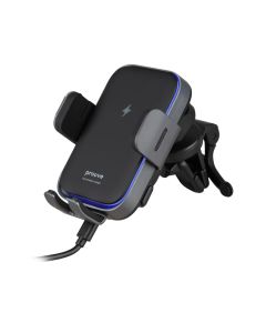 Автотримач Proove Triple Clamp Pro 15W з бездротовою зарядкою Сірий (Metal Grey)