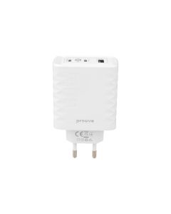 Зарядний пристрій Proove Speed Surge Gan 65W (2USB-C + 1USB) Білий (White)