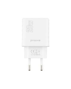 Зарядний пристрій Proove Speed Surge Gan 20W (1USB-C + 1USB) Білий (White)