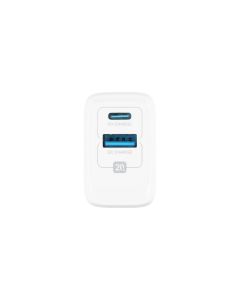 Зарядний пристрій Proove Speed Surge Gan 20W (1USB-C + 1USB) Білий (White)