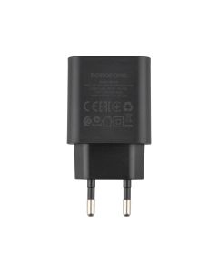 Зарядное устройство Borofone BA72A (1USB) 18W + кабель Type-C Черный (Black)