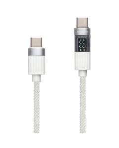 USB кабель Borofone BU46 Basic Display 27W 1.2 м USB-C to Lightning Сірий (Grey)