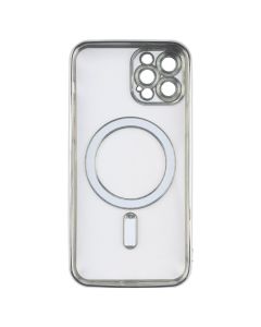 Чохол накладка для iPhone 12 Pro Luxury Transparent MS Срібний (Silver)