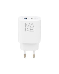 Зарядное устройство Make (1USB + 1USB-C) 45W Белый (White)