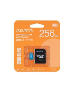 Карта памяти MicroSD ADATA Premier 256 Гб Class 10 A1 UHS-1 + адаптер
