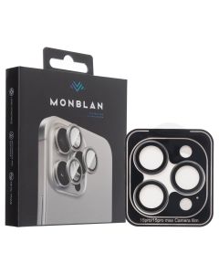 Захисне скло на камеру iPhone 15 Pro/15 Pro Max Monblan Metal Ring Чорний (Black Titanium)