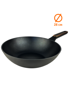 Сковорода Magio WOK MG-1168 28см Чорна (Black)