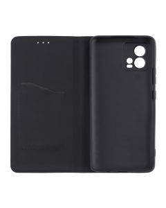 Чохол кейс для Motorola G72 Leather Fold Чорний (Black)