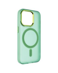 Чехол накладка для iPhone 15 Pro TPU+PC Lily MagSafe Зелёный (Армейский зелёный)