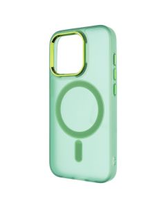 Чехол накладка для iPhone 15 Pro TPU+PC Lily MagSafe Зелёный (Армейский зелёный)