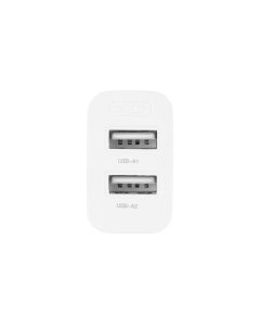 Зарядний пристрій XO L109 (2USB) 2.4A + кабель Type-C Білий (White)
