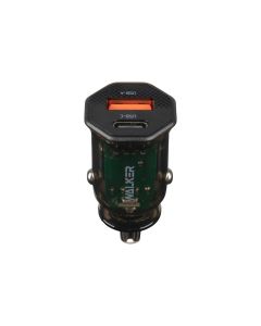 Автомобільний зарядний пристрій Walker WCR-61 PD 310W/QC3.0 24W Прозорий (Transparent)
