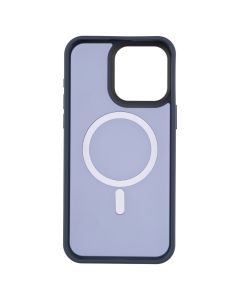 Чохол накладка для iPhone 15 Pro Max TPU+PC Metal Buttons with MagSafe Colorful Синя (Blue)