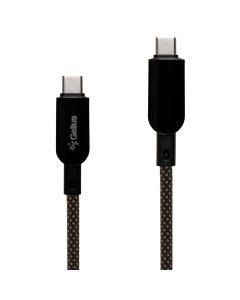 USB кабель Gelius Screen GP-UCN007 Type-C to Type-C 60W 1.2м Чорний (Black)