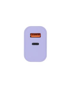 Зарядний пристрій Gelius Merge GP-HC060 GAN 30W (1USB+1USB-C) Фіолетовий (Violet)