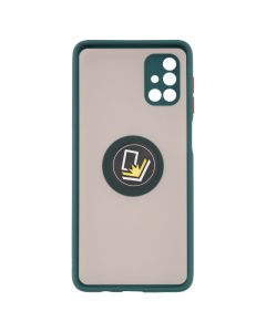 Чехол накладка для Samsung M51 Deen Color Ring Зеленый (Green)