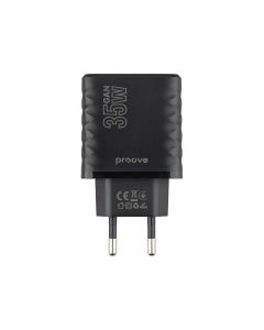 Зарядний пристрій Proove Speed Surge Gan (2USB-C) 35W Чорний (Black)