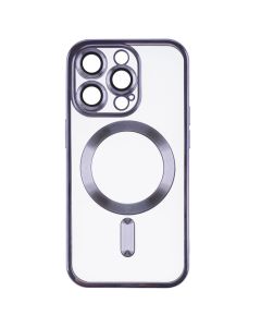 Чохол накладка для iPhone 14 Pro  Metal Matte Case with Magnetic Ring MagSafe ФІолетова (Purple)