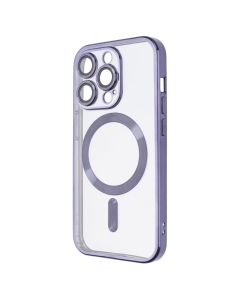 Чохол накладка для iPhone 14 Pro  Metal Matte Case with Magnetic Ring MagSafe ФІолетова (Purple)