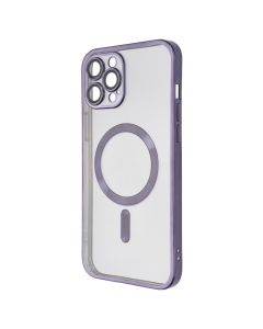 Чохол накладка для iPhone 12 Pro Max Metal Matte Case with Magnetic Ring MagSafe ФІолетова (Purple)