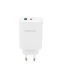 Зарядное устройство Borofone BN10 65W (1USB+1USB-C) Белый