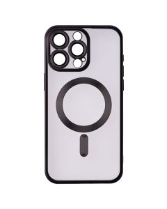 Чохол накладка для iPhone 15 Pro Max WAVE Metal Matte Case with Magnetic Ring MagSafe Чорна (Black)