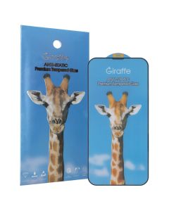 Захисне скло для iPhone 13/13 Pro/14 Giraffe Anti-Static Glass Чорне (Black)