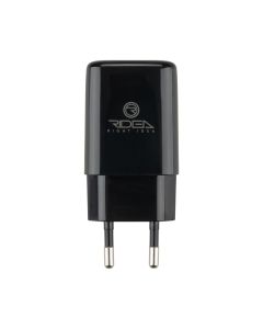 Зарядний пристрій Ridea RW-11111 Element 2.1A + кабель Micro-USB Чорний (Black)