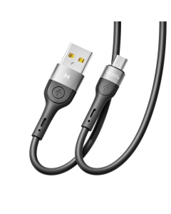 USB кабель Ridea RC-XS51 X-Silicone Micro-USB 3A 2м Чорний (Black)