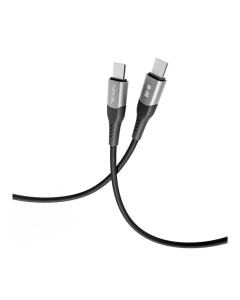 USB кабель Ridea RC-US42 UltraStrong Type-C to Type-C 60W 2м Чорний (Black)