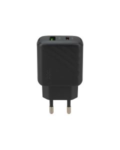 Зарядний пристрій Hoco CS25A PD 25W (1USB+1USB-C) Чорний (Black)