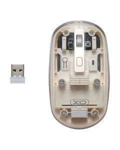Миша бездротова XO M12 Прозора Біла (Off White)