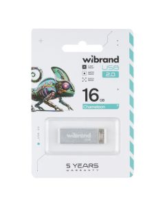 USB Флеш Wibrand Chameleon (USB 2.0) 16Гб Серебристая (Silver)
