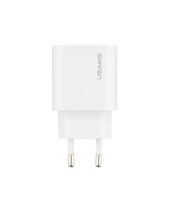Зарядний пристрій Usams T65 US-CC226 (1 USB-C) PD3.0 20W Білий (White)