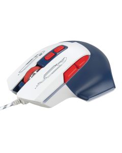 Мышь беспроводная Hoco GM31 Overlord светящаяся Белая (White Blue)