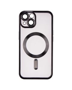 Чохол накладка для iPhone 14 WAVE Metal Matte Case with Magnetic Ring MagSafe Чорна (Black)
