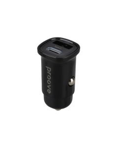 Автомобільний зарядний пристрій Proove Flash 30W Type-C+USB Чорний (Black)