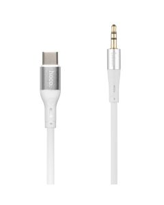 Кабель AUX  Hoco UPA22 3.5 to Type-C 1м Білий (White)