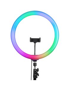 Кільцева світлодіодна лампа RGB Crystal RD-36 Чорна (Black)