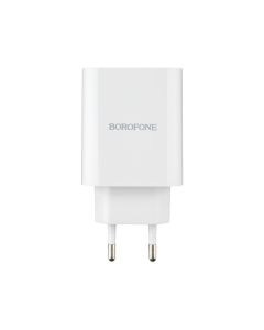 Зарядний пристрій Borofone BA79A (3 USB + 1 USB-C)  20W + кабель Type-C to Type-C Білий (White)