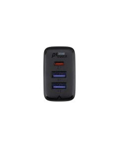 Зарядное устройство Acefast A57 PD35W GaN (1USB-C + 2USB) Черное (Black)